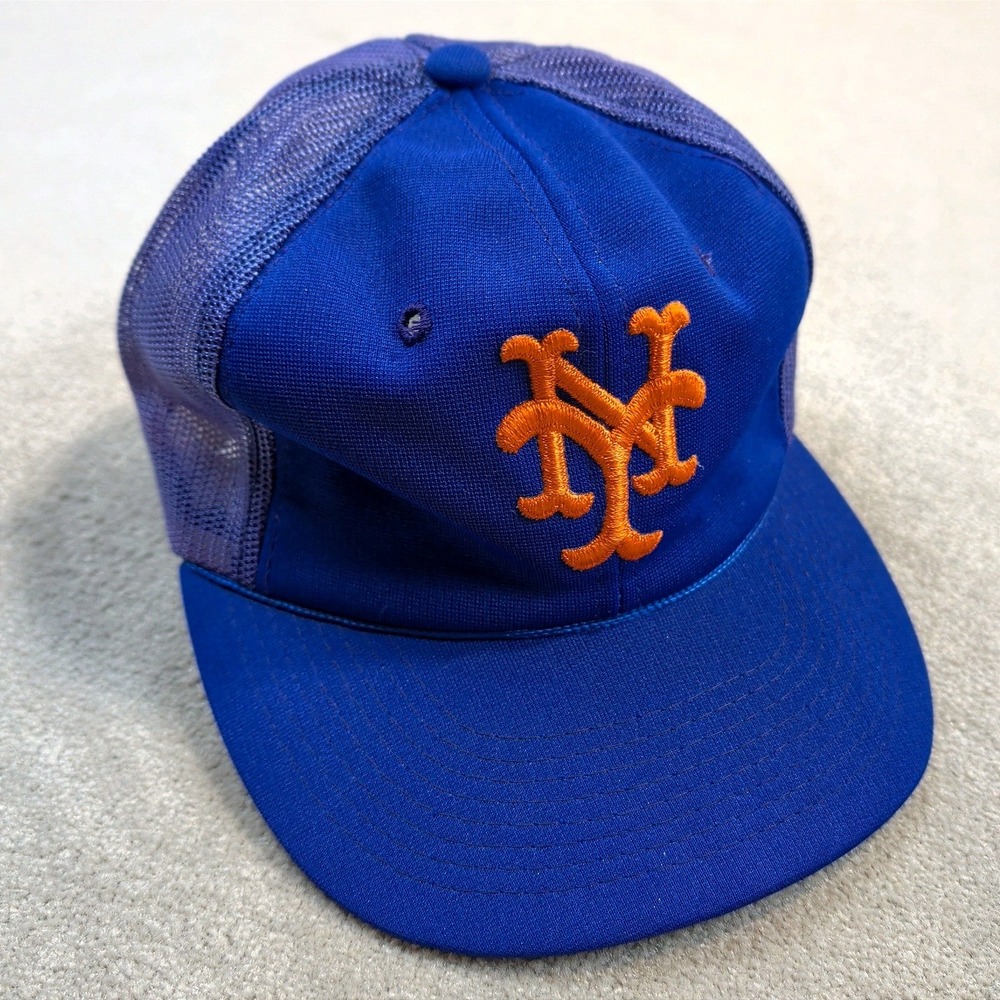 Vintage Sports Specialties New York Mets Trucker Hat Mens OSFA Blue Mesh Snap
